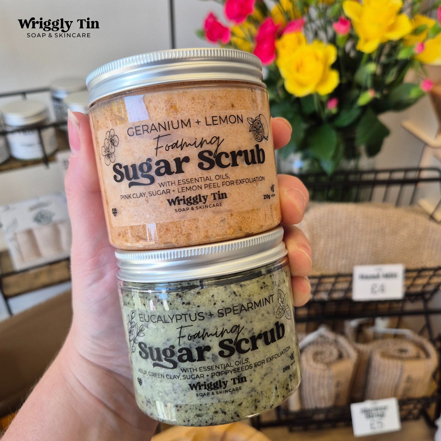 Foaming Sugar Scrub - Geranium + Lemon