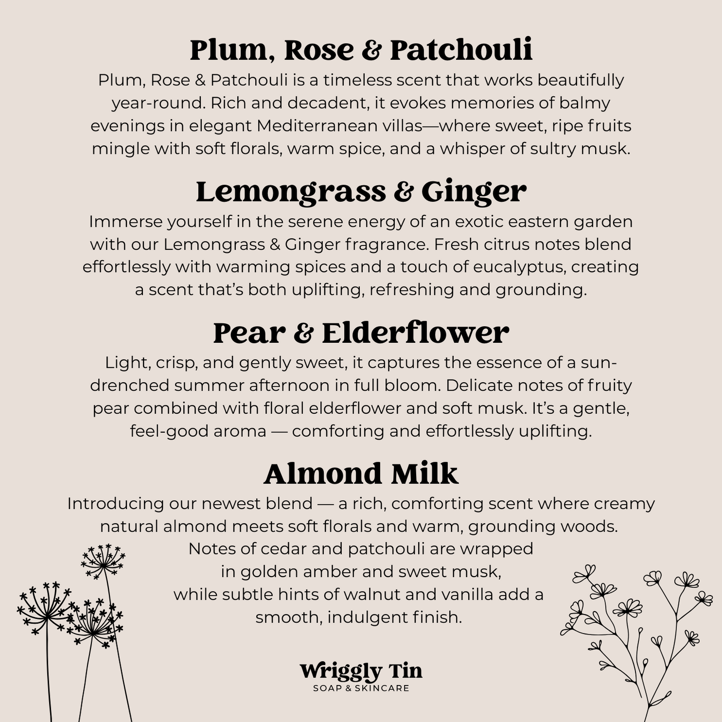 ALMOND MILK - Castile Liquid Soap, Glass Bottle (300ml)