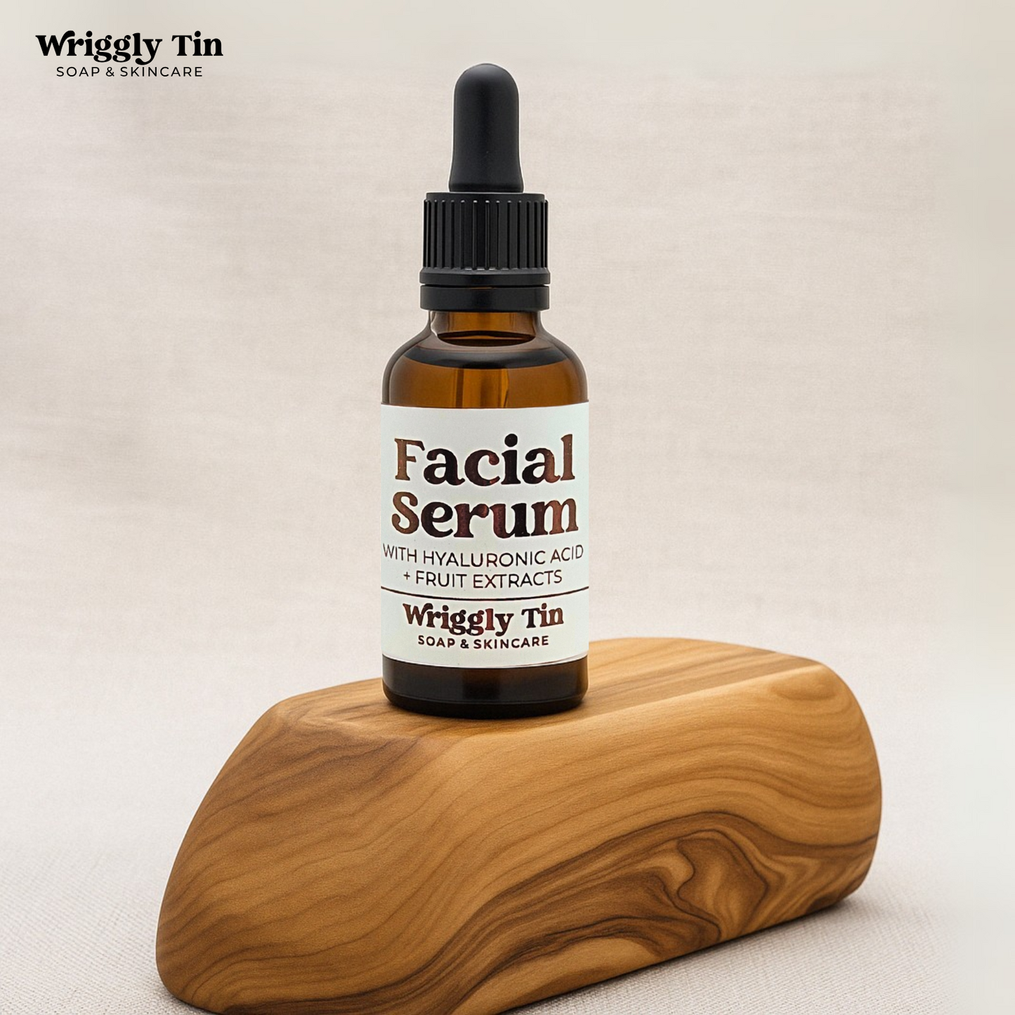 FACIAL SERUM - With Hyaluronic Acid, Vitamin B5 + Fruit Extracts