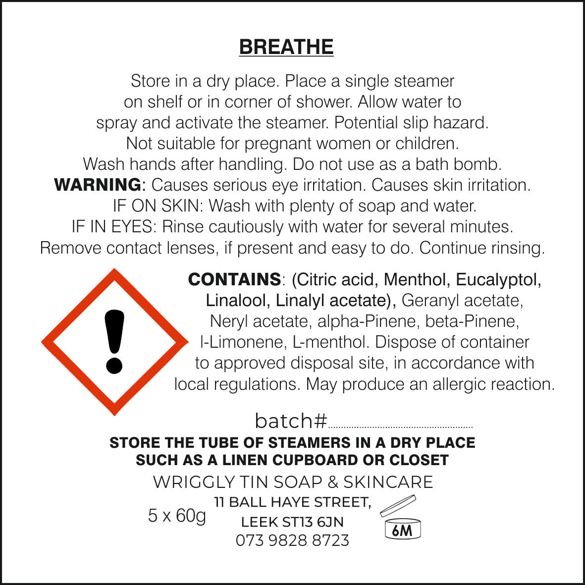 SHOWER STEAMERS - Breathe (Eucalyptus, Juniper + Menthol)