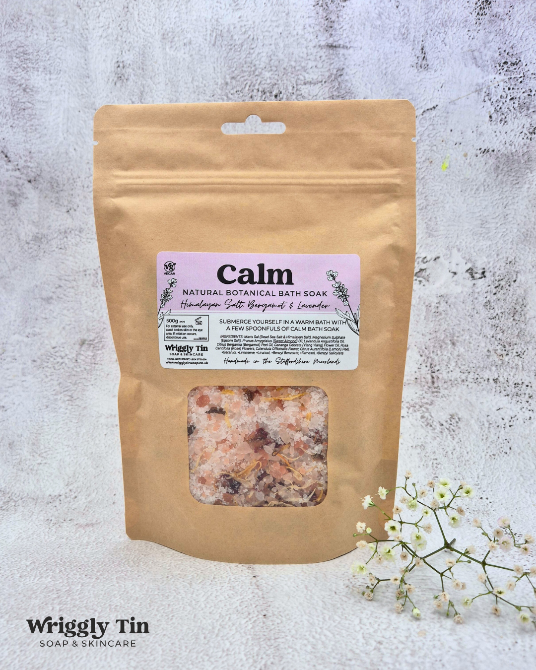 CALM BOTANICAL BATH SOAK - with bergamot, lavender & ylang ylang