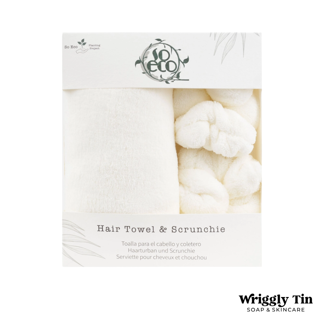 SO ECO Hair Towel & Scrunchie Set