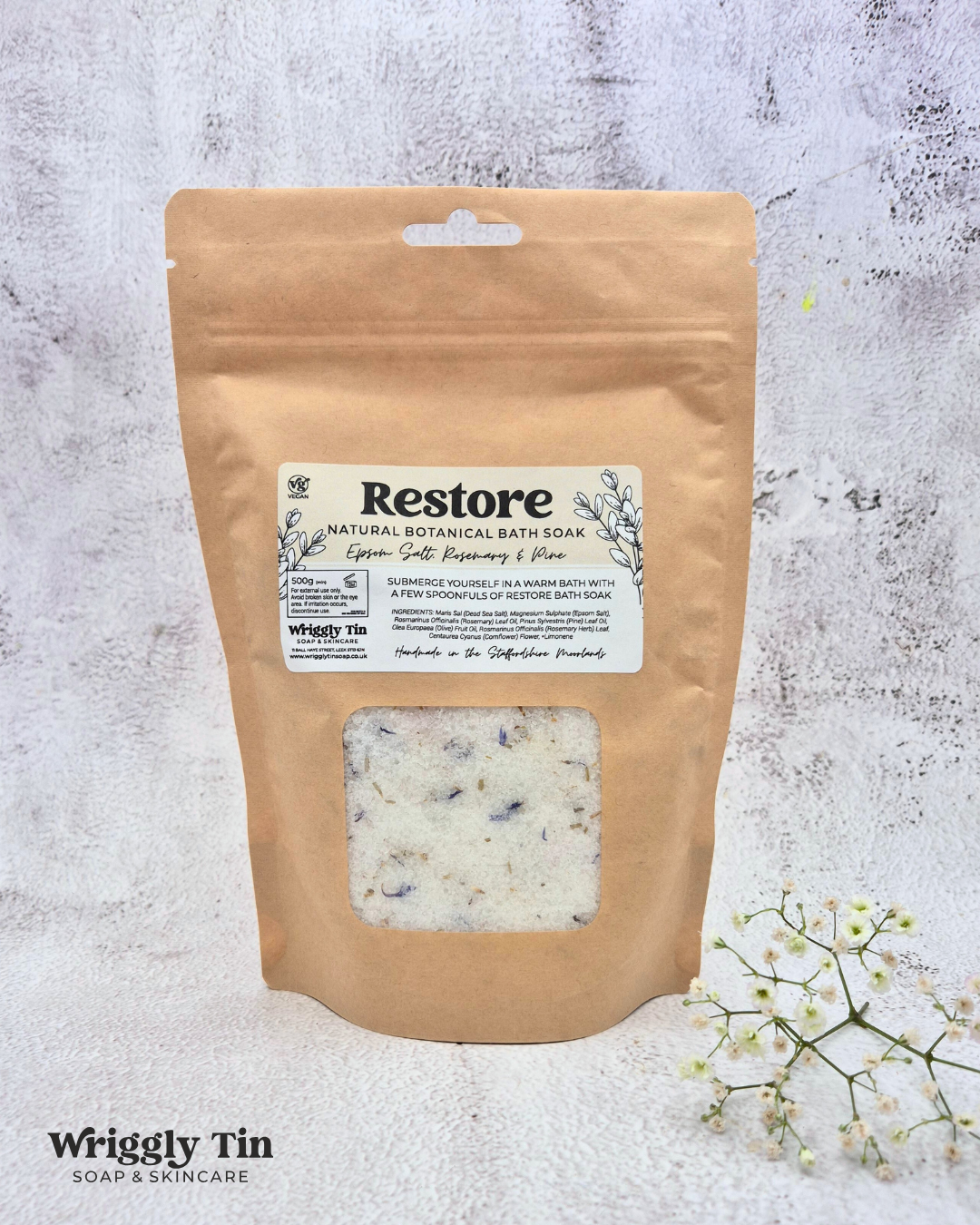 RESTORE BOTANICAL BATH SOAK - with epsom mineral salt, rosemary & pine
