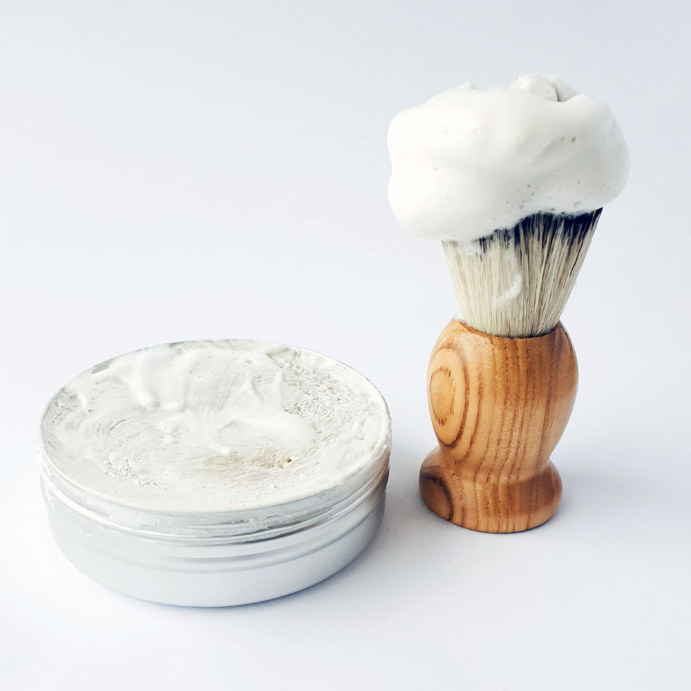BLACK PEPPER & LEMON SHAVING SOAP - with himalayan salt & white kaolin clay (vegan)