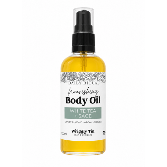 BODY OIL - Nourishing White Tea + Sage