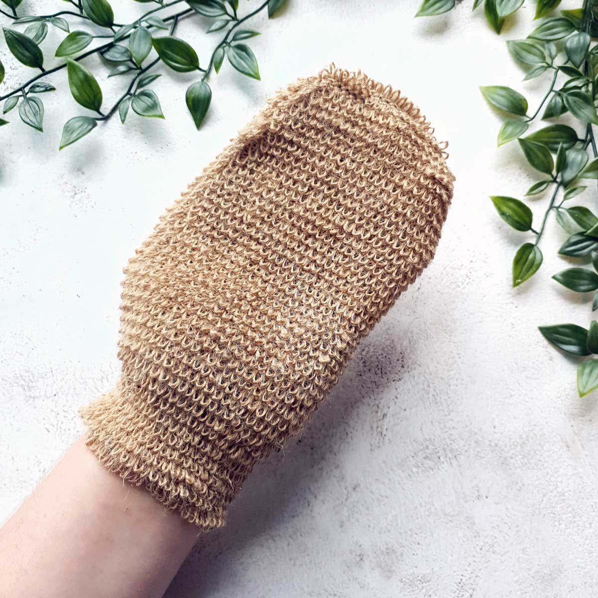 BROWN JUTE HAND MITT
