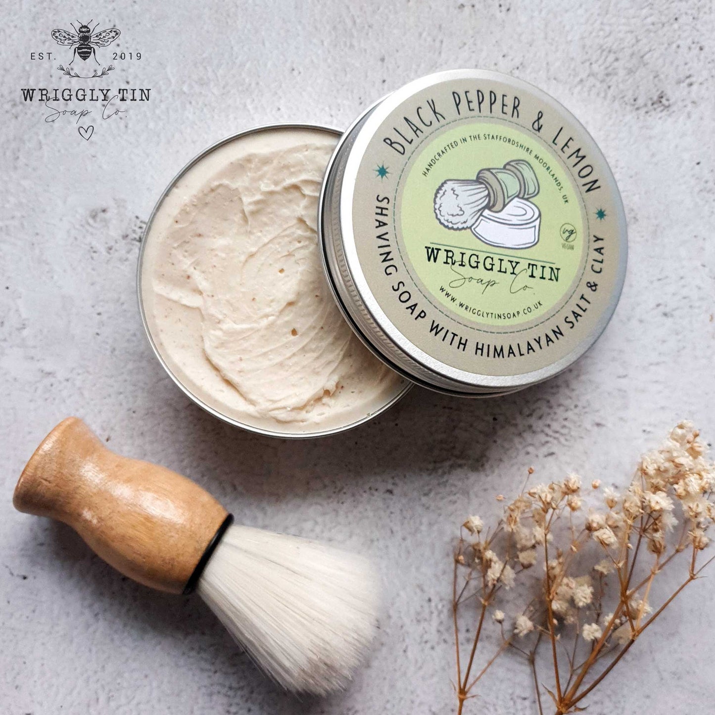 SHAVING SET - with shaving soap and shaving brush (vegan)