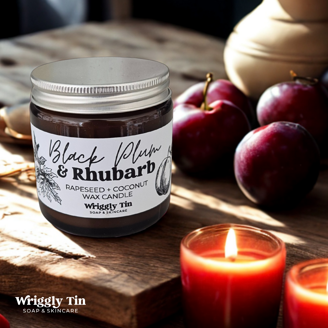 CANDLES - AMBER JAR WITH RAPESEED + COCONUT WAX (20HR)