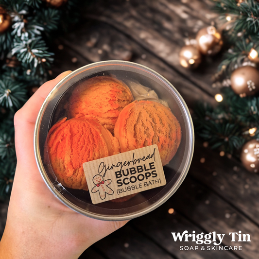 BUBBLE BATH SCOOPS - Gingerbread (set of 4 in a tin)