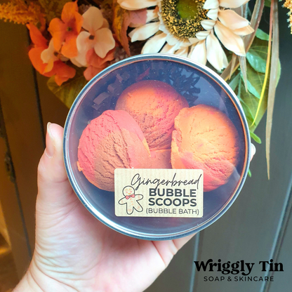 BUBBLE BATH SCOOPS - Gingerbread (set of 4 in a tin)