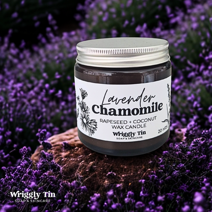 CANDLES - AMBER JAR WITH RAPESEED + COCONUT WAX (20HR)