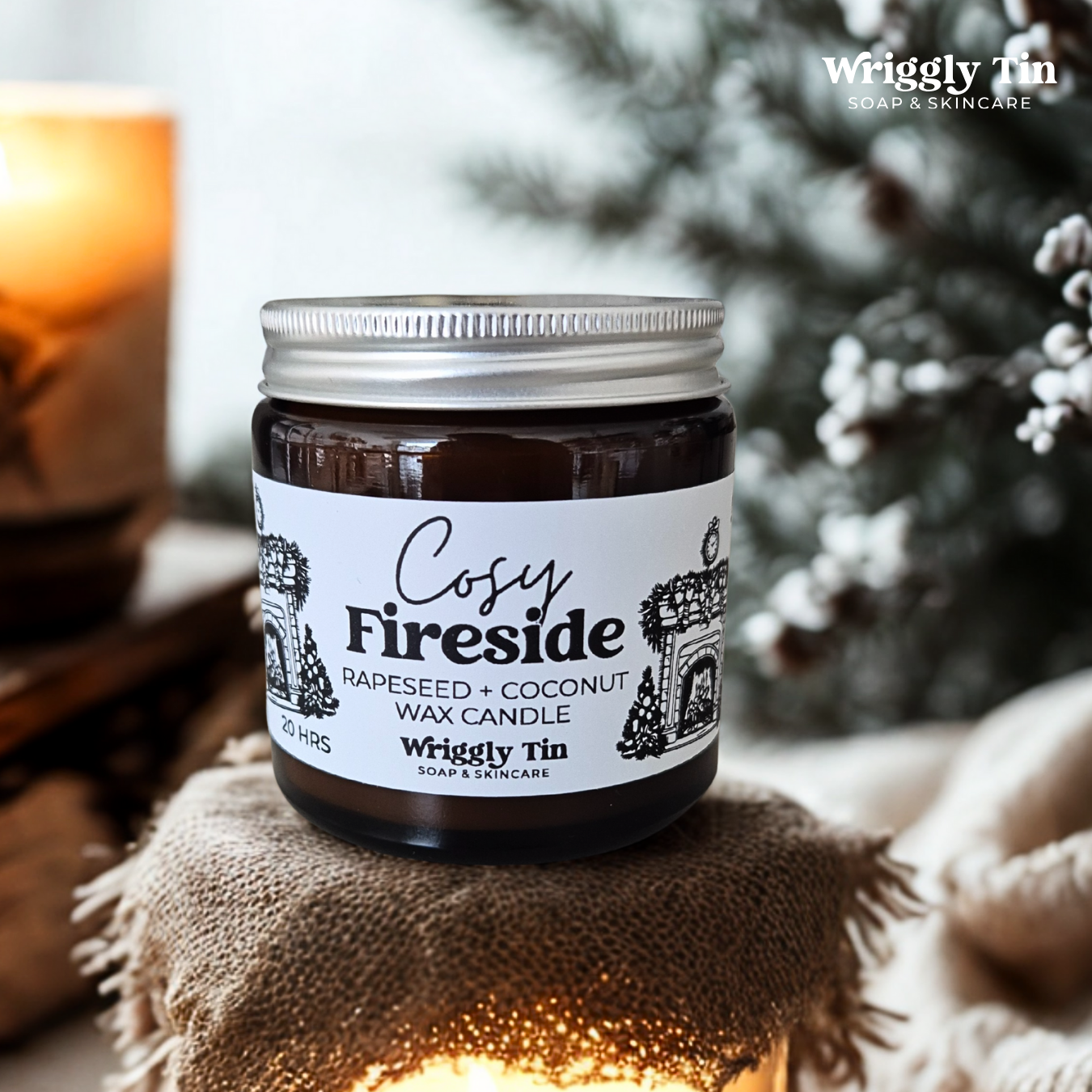 CANDLES - AMBER JAR WITH RAPESEED + COCONUT WAX (20HR)