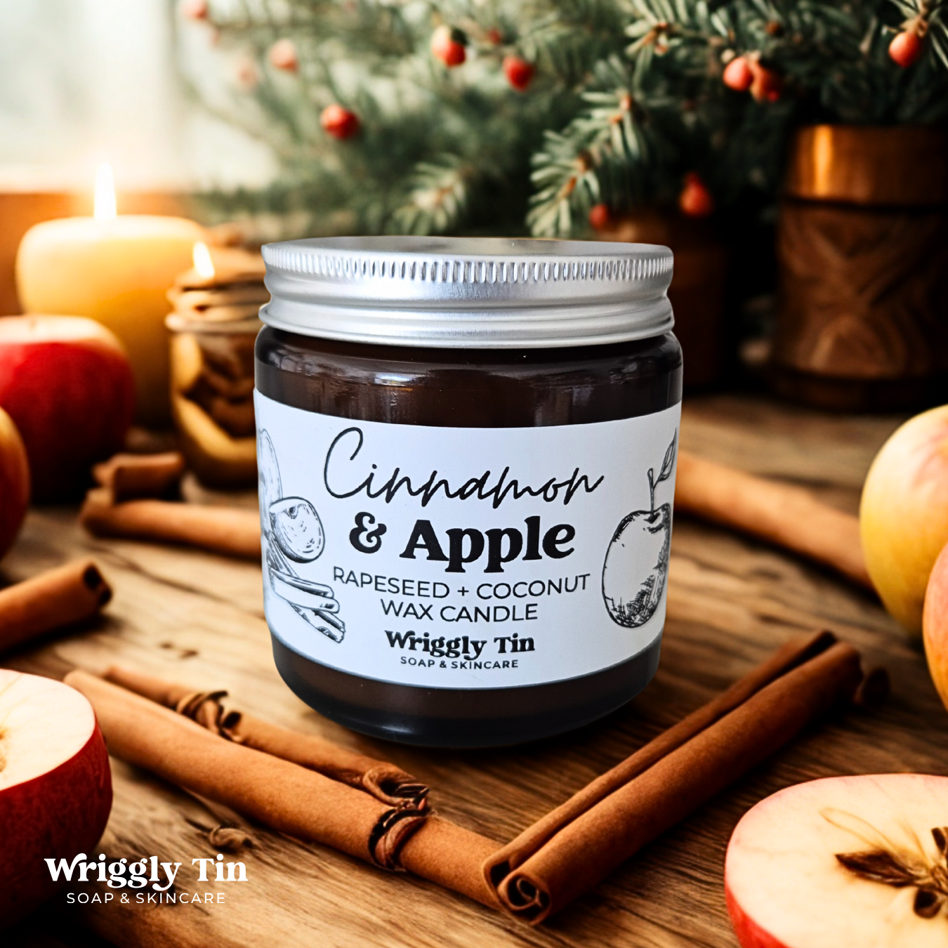 CANDLES - AMBER JAR WITH RAPESEED + COCONUT WAX (20HR)