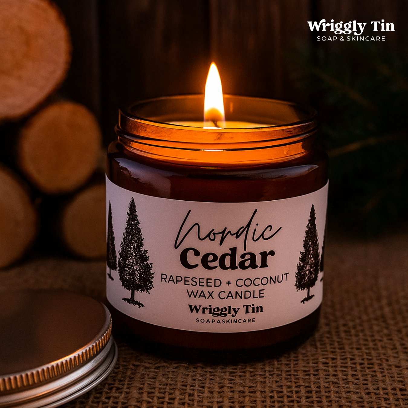 CANDLES - AMBER JAR WITH RAPESEED + COCONUT WAX (20HR)