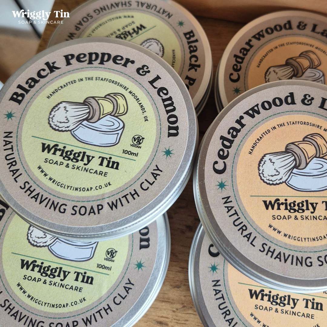 CEDARWOOD & LAVENDER SHAVING SOAP - with pink himalayan salt & red clay (vegan)