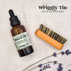 BEARD OIL & GROOMING BRUSH SET (vegan)
