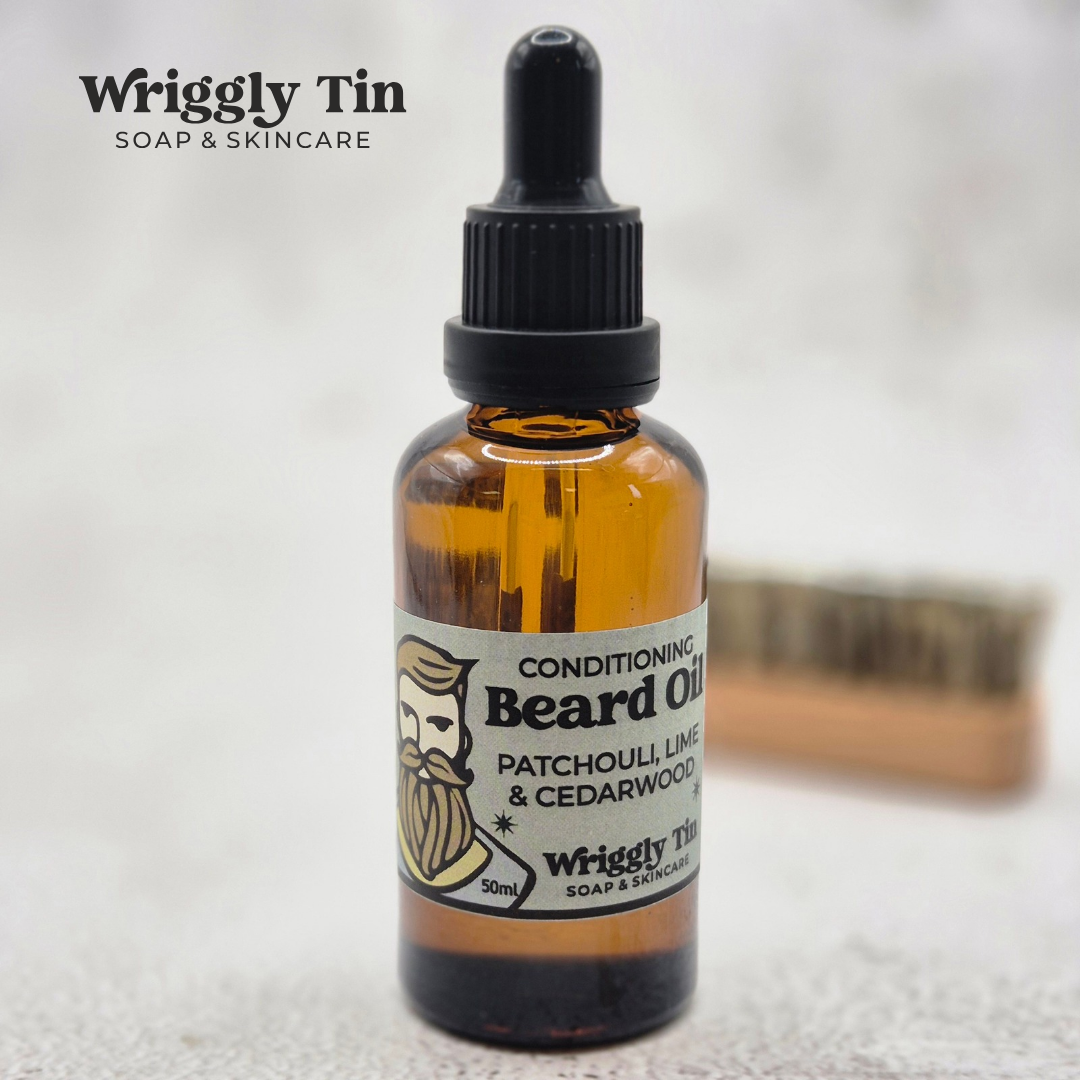 BEARD OIL & GROOMING BRUSH SET (vegan)