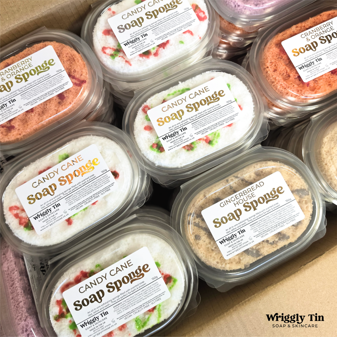 SOAP SPONGES - CHRISTMAS SCENTS (vegan)