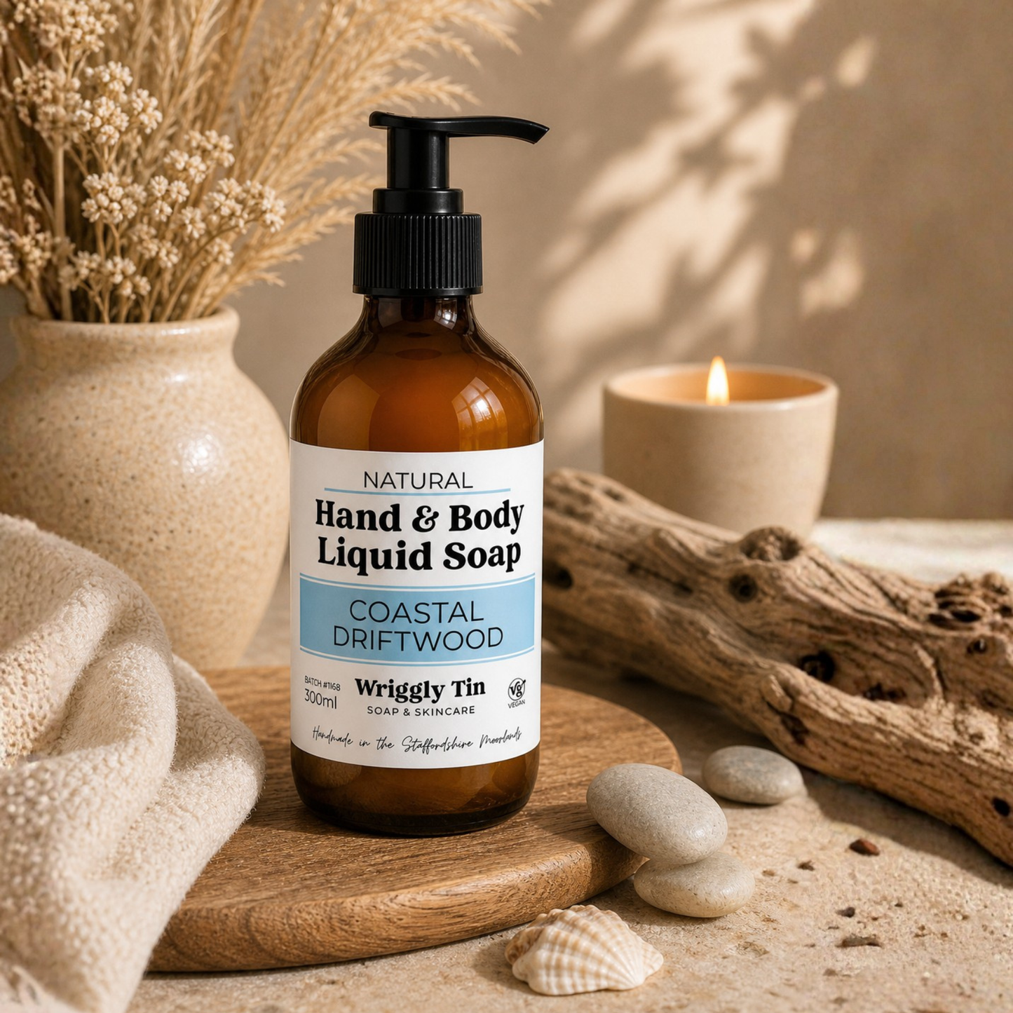 HAND & BODY LIQUID (CASTILE) SOAP - Glass Bottle
