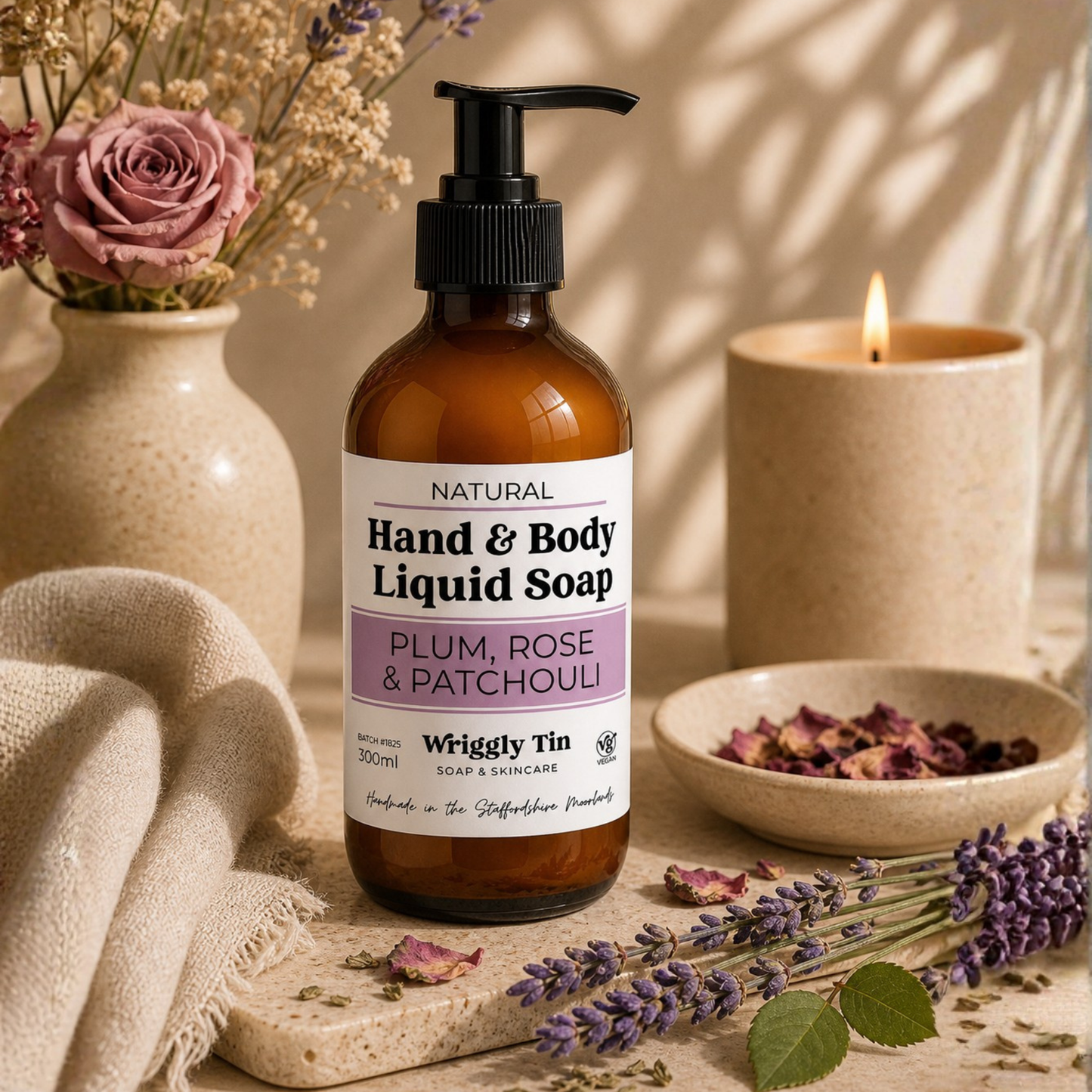HAND & BODY LIQUID (CASTILE) SOAP - Glass Bottle