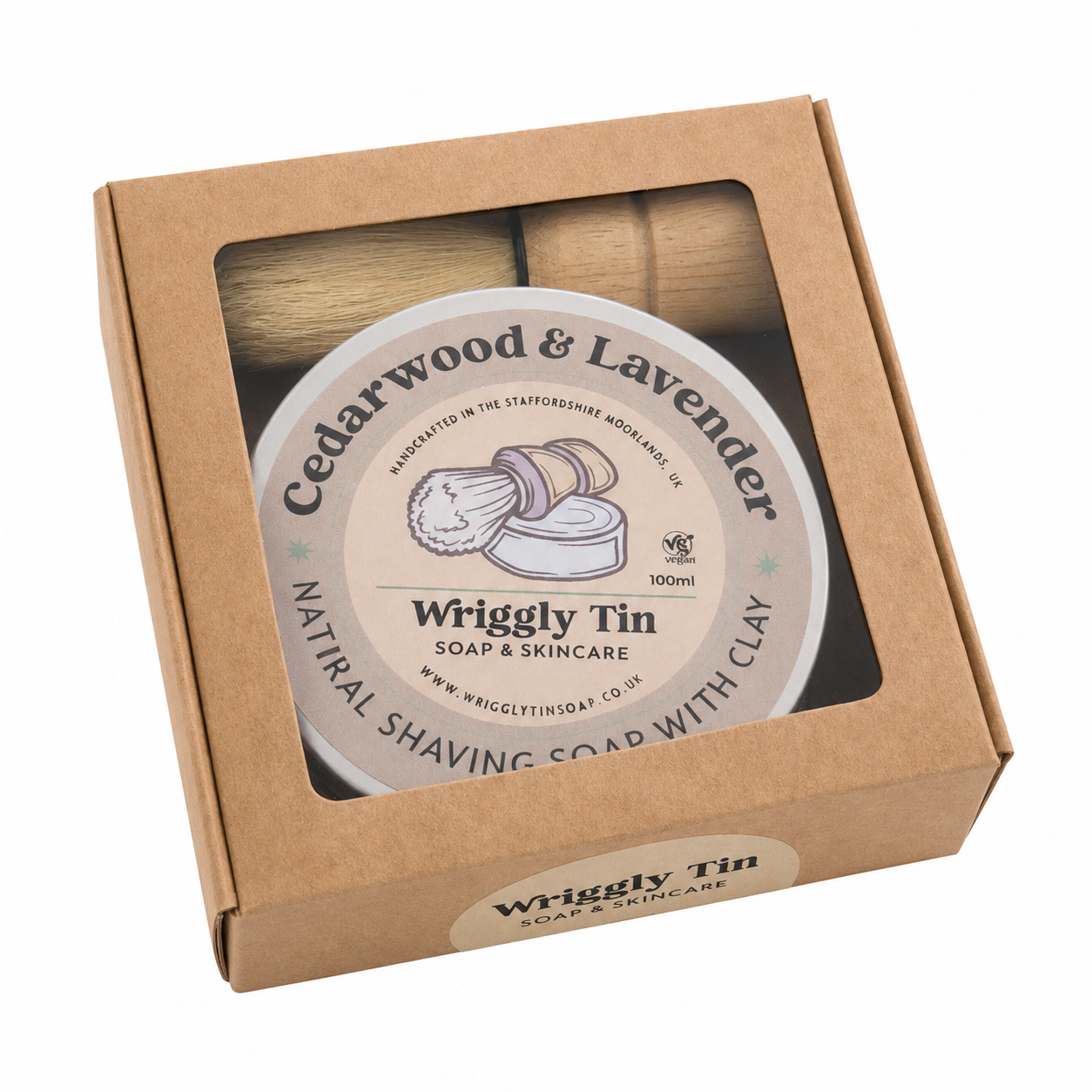 SHAVING SET - with shaving soap and shaving brush (vegan)
