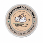 CEDARWOOD & LAVENDER SHAVING SOAP - with pink himalayan salt & red clay (vegan)