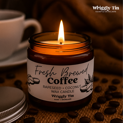 CANDLES - AMBER JAR WITH RAPESEED + COCONUT WAX (20HR)