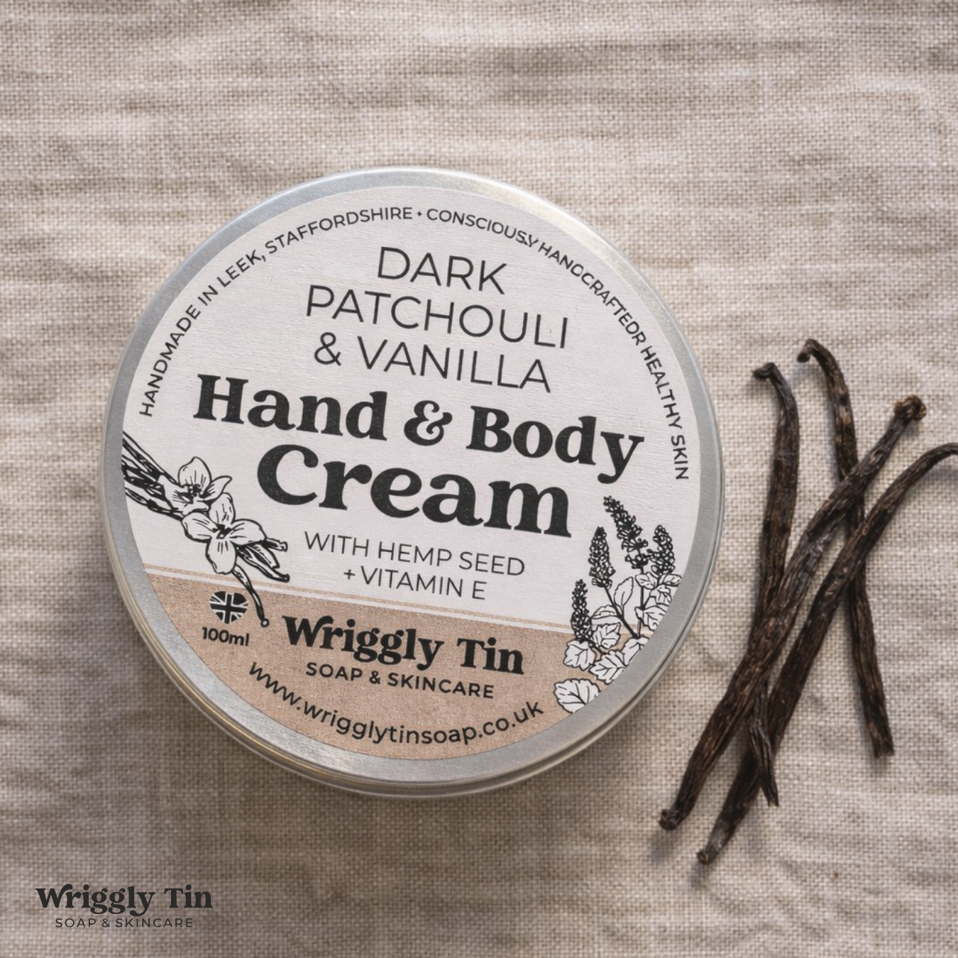 HAND & BODY CREAMS - with Vitamin E & Hemp Seed Oil (100ml)