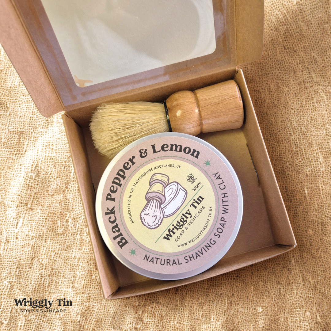 SHAVING SET - with shaving soap and shaving brush (vegan)