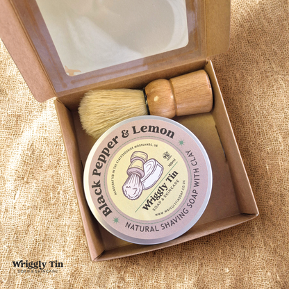 SHAVING SET - with shaving soap and shaving brush (vegan)