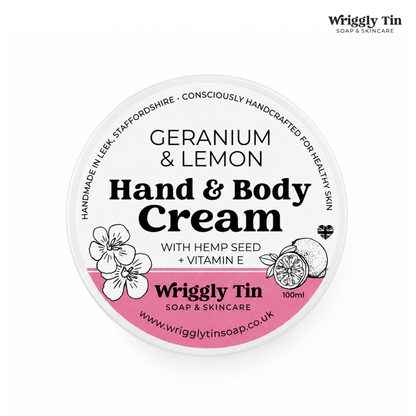 HAND & BODY CREAMS - with Vitamin E & Hemp Seed Oil (100ml)