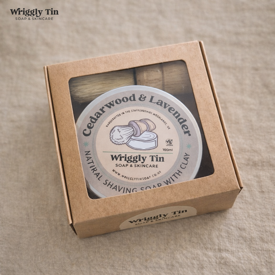 SHAVING SET - with shaving soap and shaving brush (vegan)