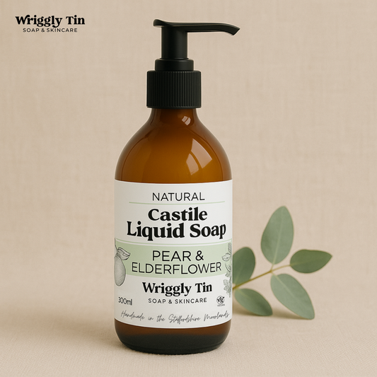 CASTILE SOAP - Natural Liquid Soap, Glass Bottle