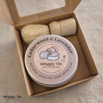 SHAVING SET - with shaving soap and shaving brush (vegan)