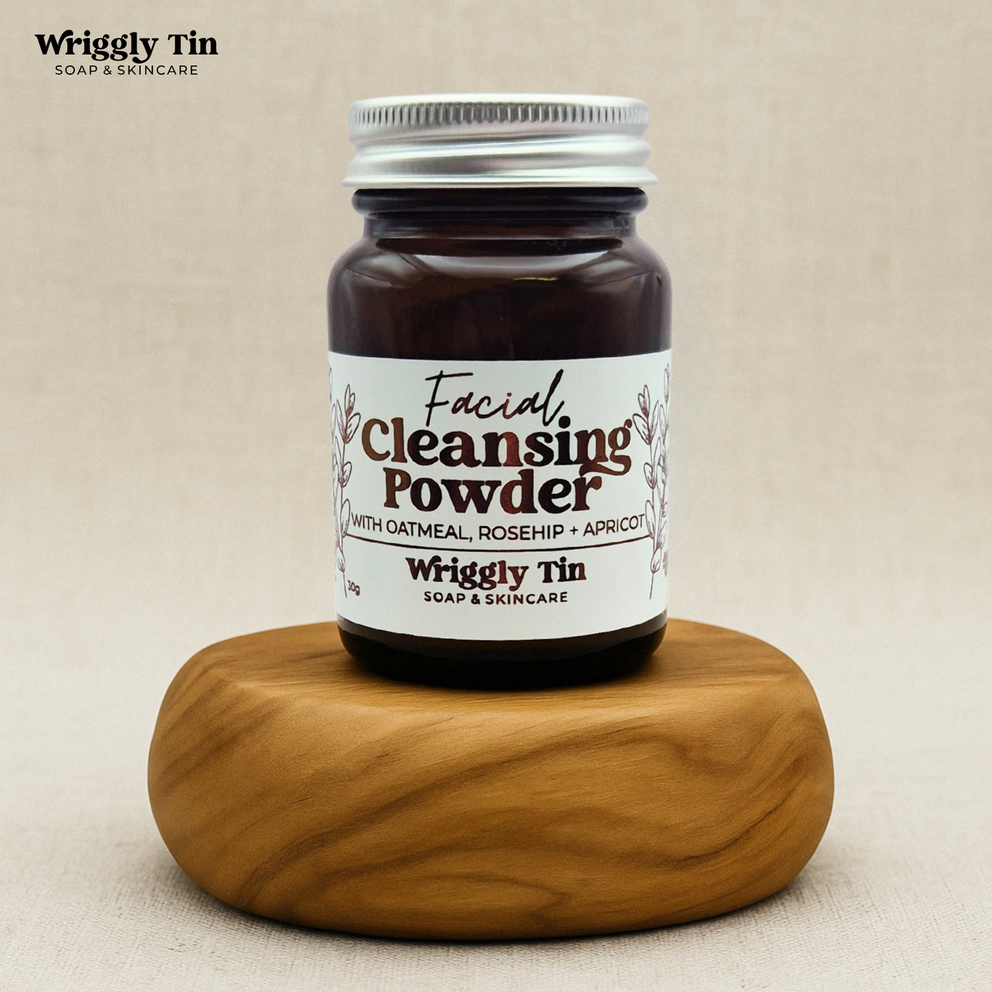 FACIAL CLEANSING POWDER - With Oatmeal, Rosehip + Apricot