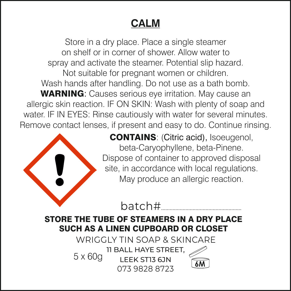 SHOWER STEAMERS - Calm (Lavender, Bergamot + Ylang Ylang)