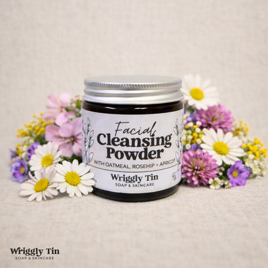 FACIAL CLEANSING POWDER - With Oatmeal, Rosehip + Apricot