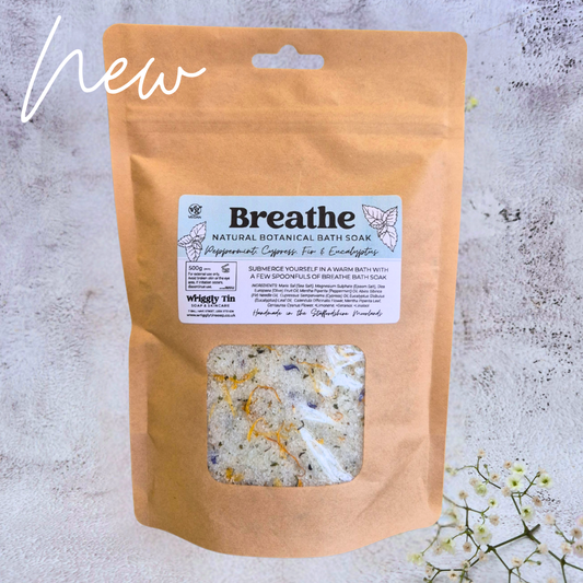 BREATHE BOTANICAL BATH SOAK - with Peppermint, Cypress, Fir & Eucalyptus