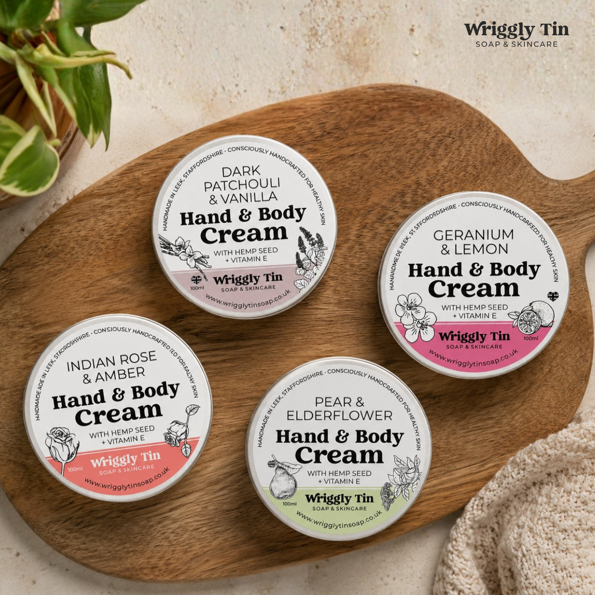HAND & BODY CREAMS - with Vitamin E & Hemp Seed Oil (100ml)