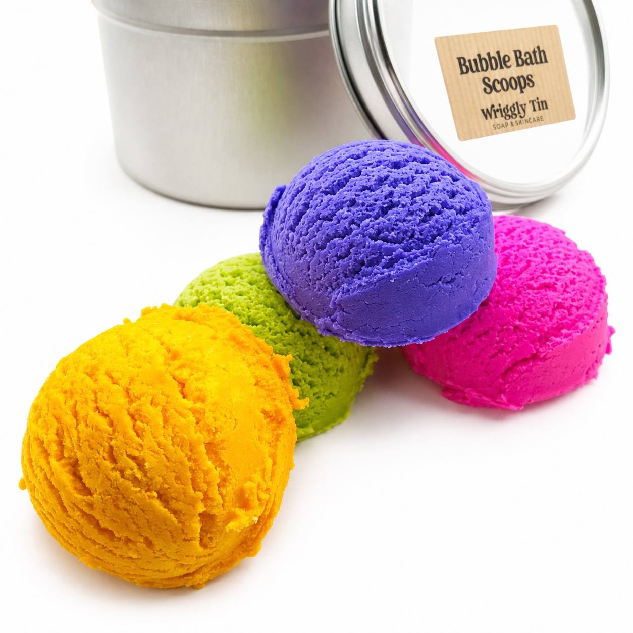BUBBLE BATH SCOOPS - (new scents) set of 4 bubble bar scoops