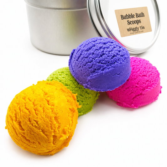 BUBBLE BATH SCOOPS - (new scents) set of 4 bubble bar scoops