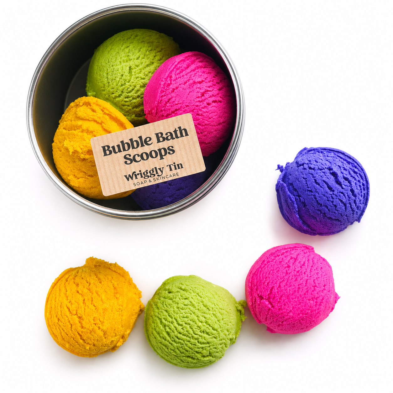BUBBLE BATH SCOOPS - (new scents) set of 4 bubble bar scoops