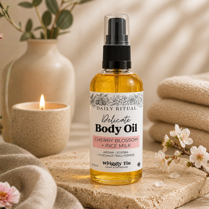 BODY OIL - Delicate Cherry Blossom + Rice Milk