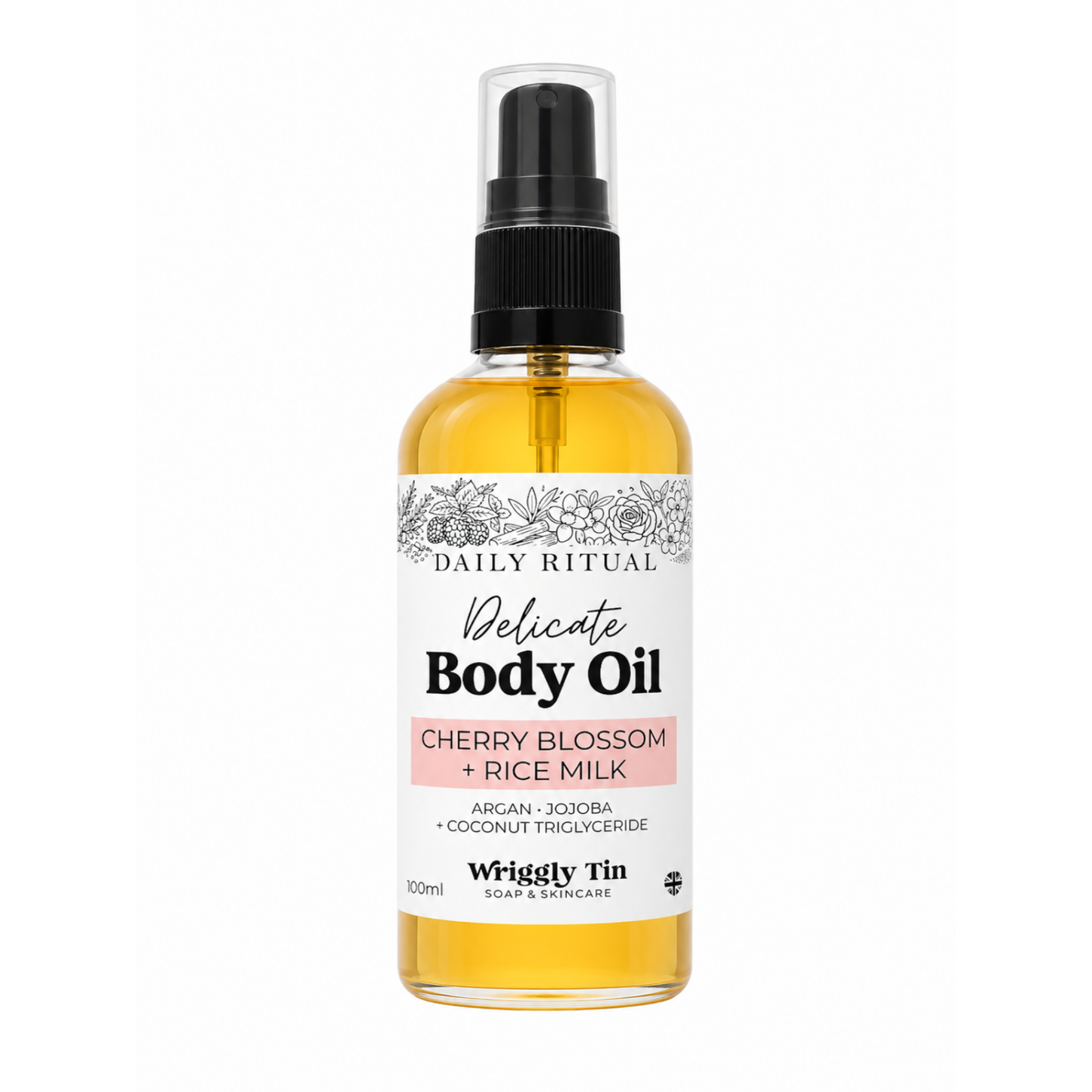 BODY OIL - Delicate Cherry Blossom + Rice Milk