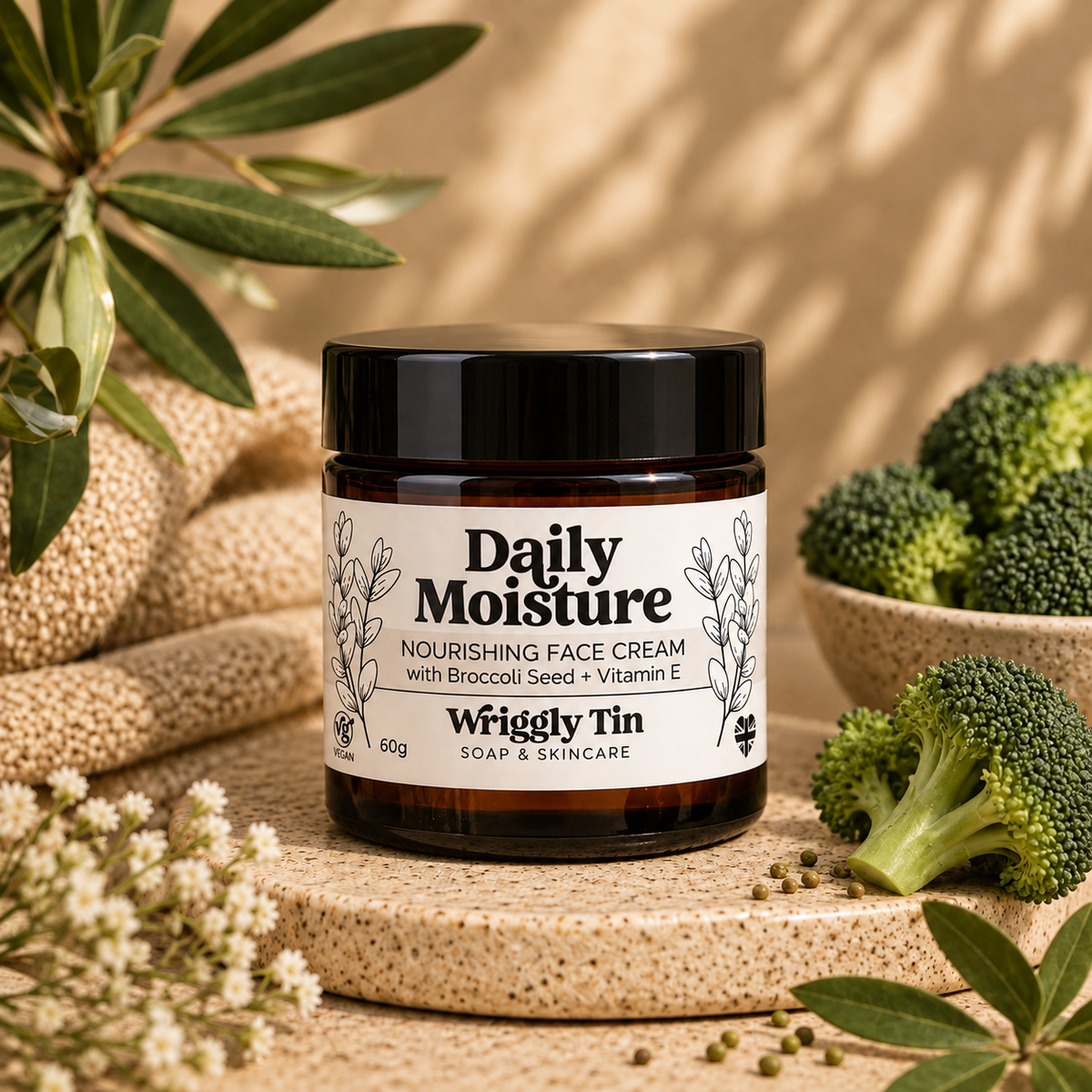 DAILY MOISTURE FACE CREAM - With Broccoli Seed + Vitamin E