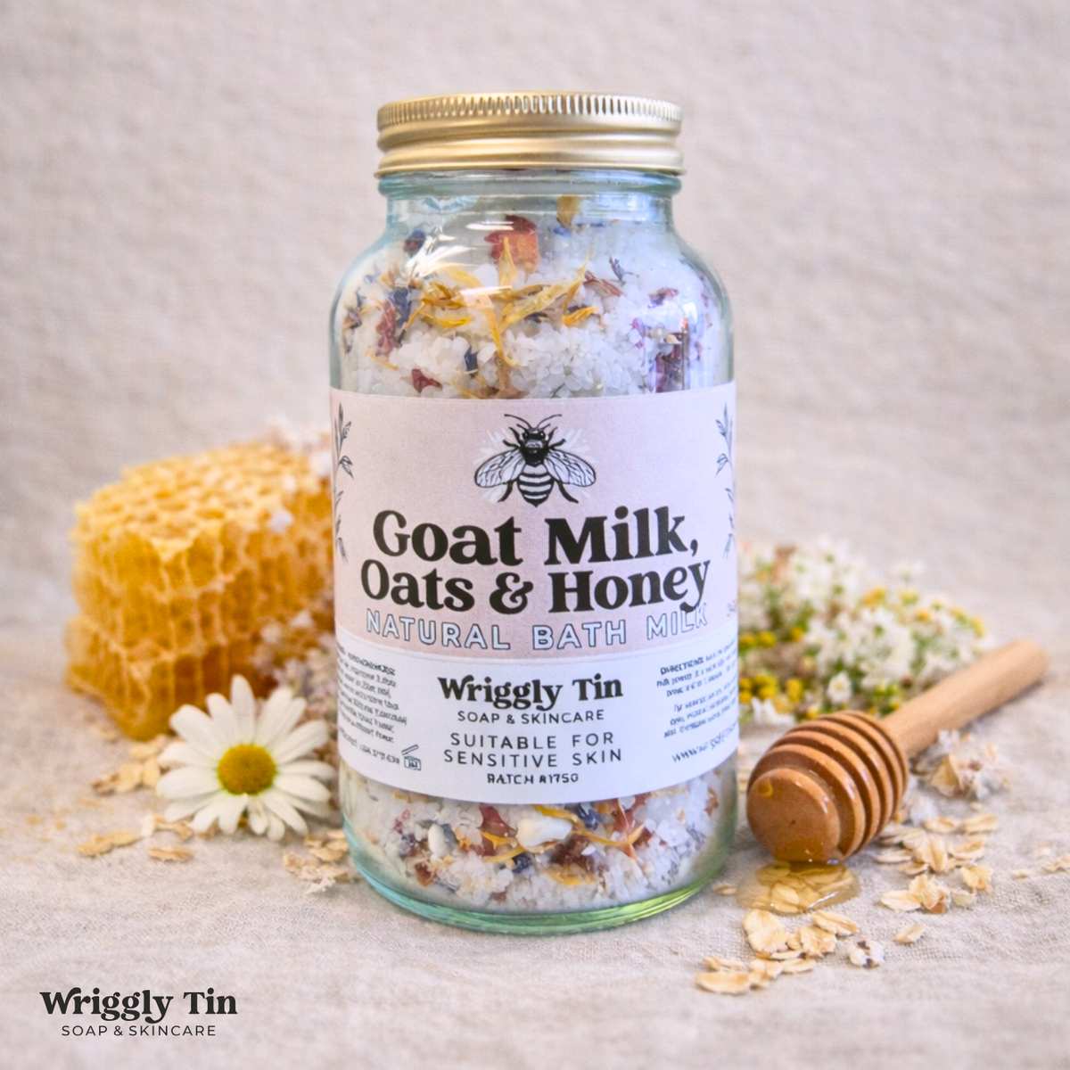 BATH MILK SOAK - Goat Milk, Oats & Honey (ideal for sensitive skin)