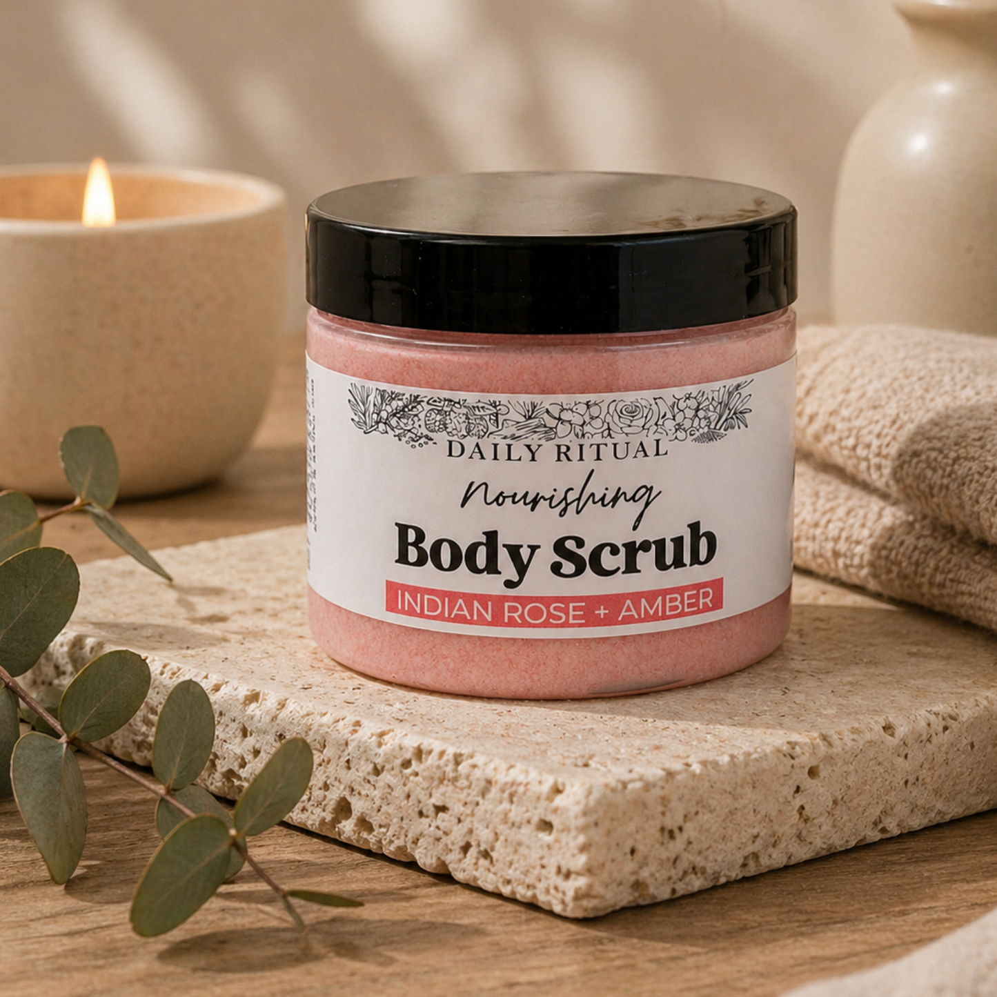 BODY SCRUB - Nourishing Indian Rose + Amber