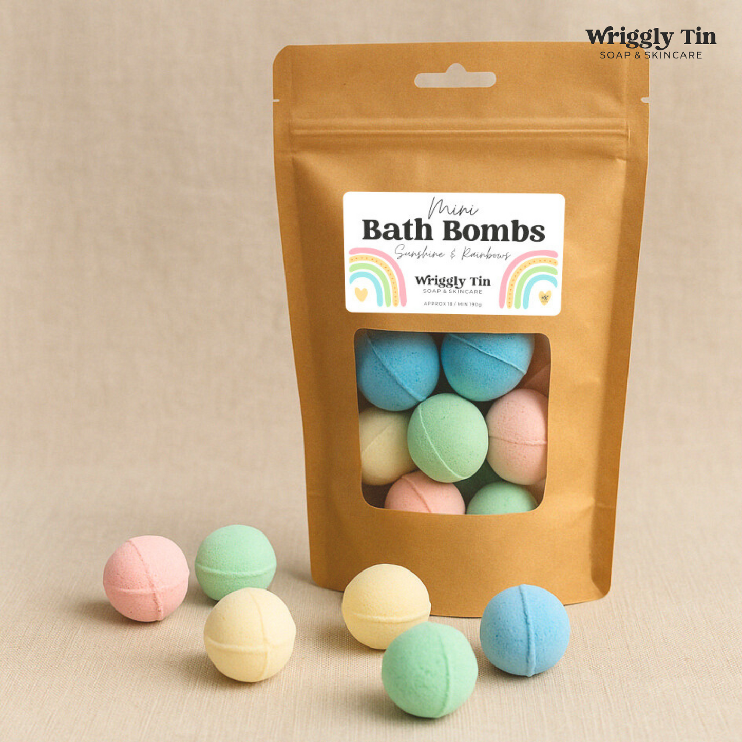 MINI BATH BOMBS - Sunshine & Rainbows