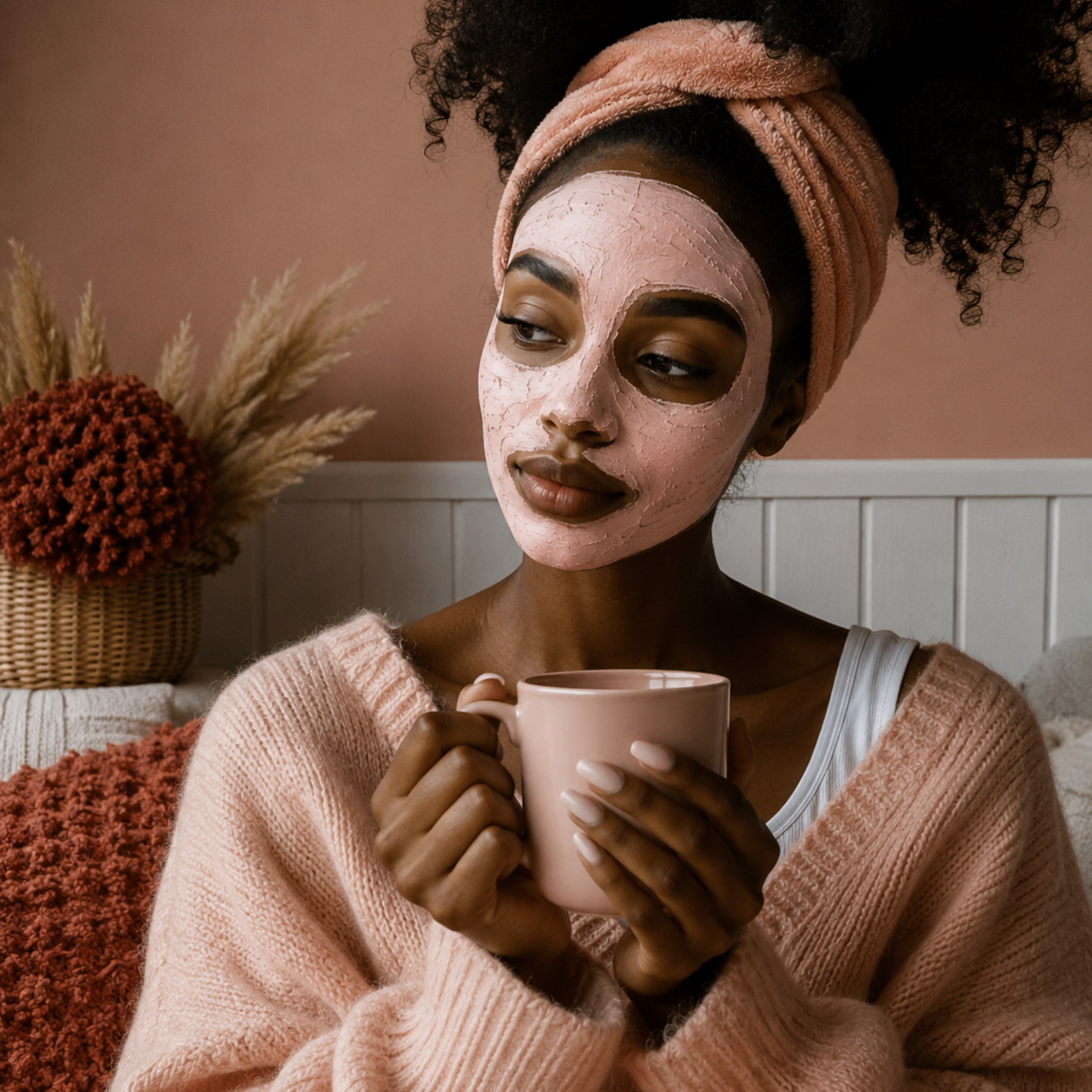 CLAY FACE MASK SET - facemask, aloe vera water + accessories