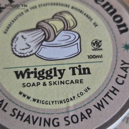 CEDARWOOD & LAVENDER SHAVING SOAP - with pink himalayan salt & red clay (vegan)